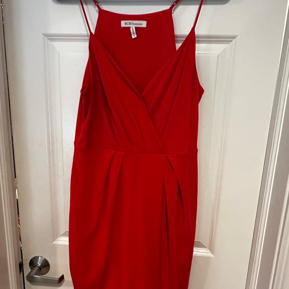 BCBGeneration Strapless Coral Dress